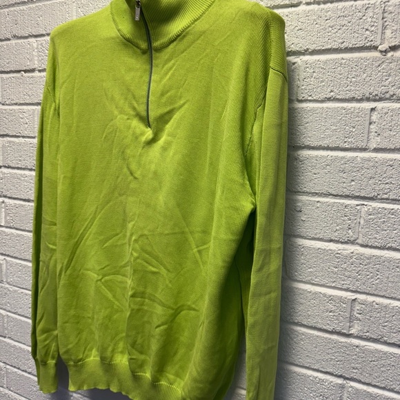 Ermenegildo Zegna Green Zip Up Sweater with Soft Knit Fabric - Picture 4 of 16